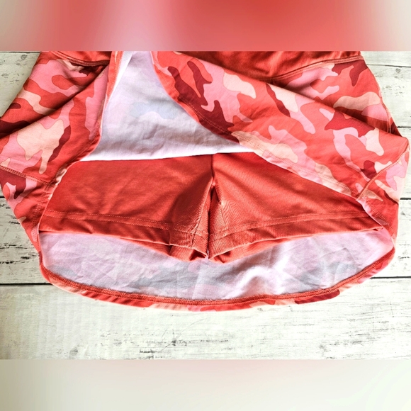 NEW Victoria's Secret PINK Sporty Camo Peach/Coral Skort Skirt Shorts Size Small - Picture 5 of 10